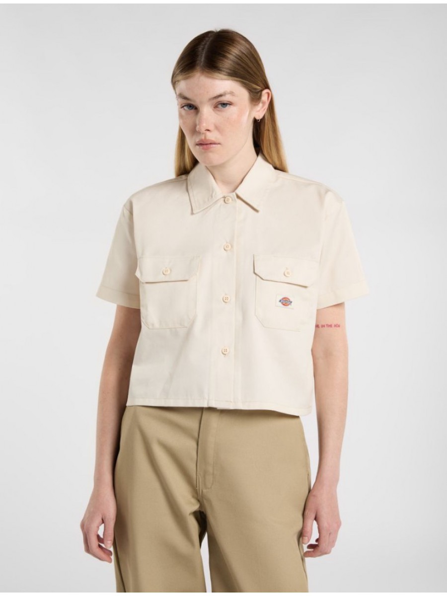 DKDFS573F901 SS CROPEED WORK SHIRT WHITECAP GR