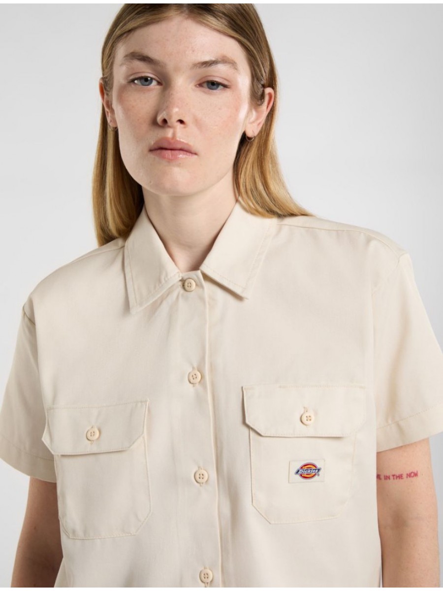 DKDFS573F901 SS CROPEED WORK SHIRT WHITECAP GR