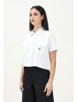 DKDFS5730WH1 SS CROPPED WORK SHIRT WHITE