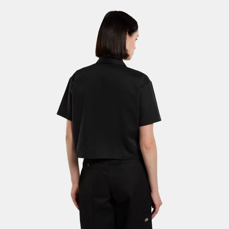 DKDFS573BLK1 SS CROPPED WORK SHIRT W BLACK