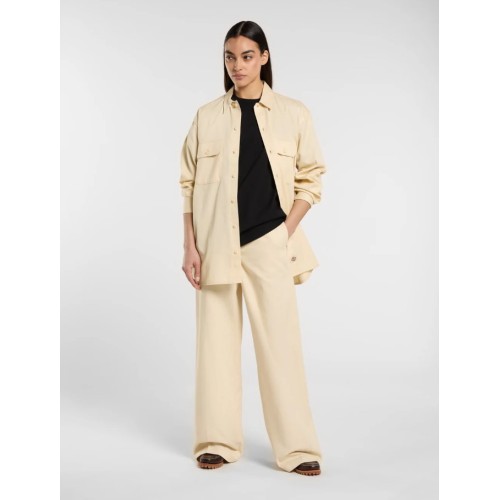 DK0A4YSEL171 WIDE LEG PANT WOOD ASH