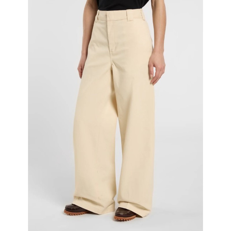 DK0A4YSEL171 WIDE LEG PANT WOOD ASH