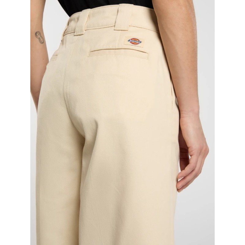 DK0A4YSEL171 WIDE LEG PANT WOOD ASH