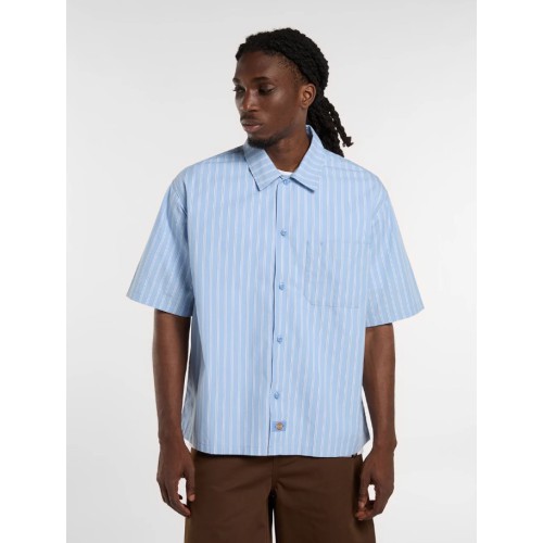 DK0A88GUL391 VENEDOCIA STRIPE SHIRT SS ENDLESS SKY