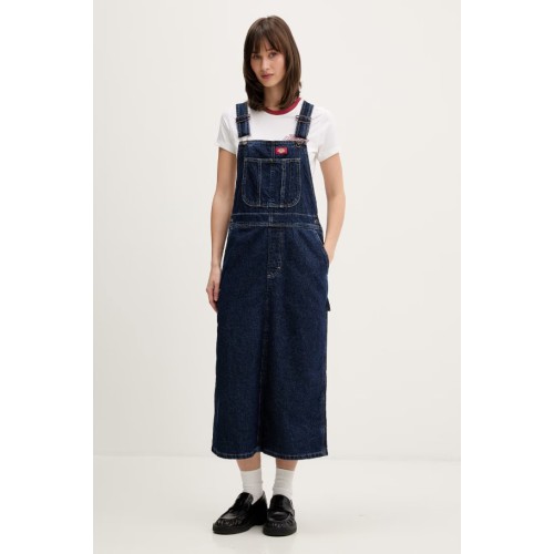 DK0A88IP0DD1 DENIM RIB DRESS W DARK INDIGO