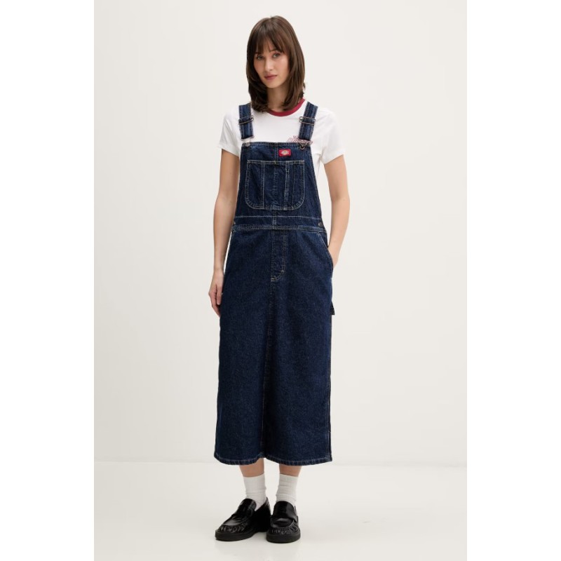 DK0A88IP0DD1 DENIM RIB DRESS W DARK INDIGO