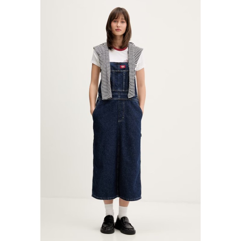 DK0A88IP0DD1 DENIM RIB DRESS W DARK INDIGO