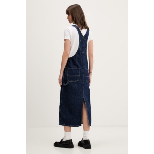 DK0A88IP0DD1 DENIM RIB DRESS W DARK INDIGO