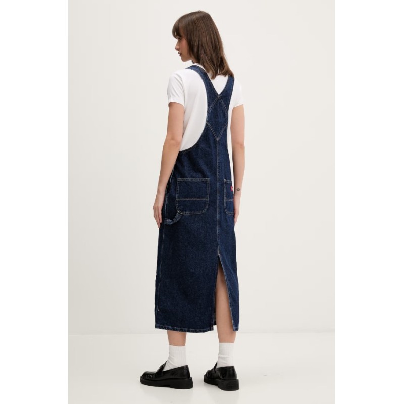 DK0A88IP0DD1 DENIM RIB DRESS W DARK INDIGO