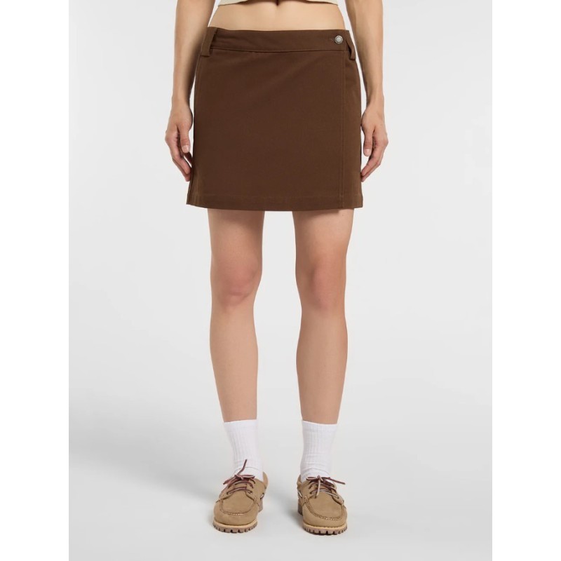 DK0A88PA0TB1 UNION WRAP SKIRT TIMBER BROWN