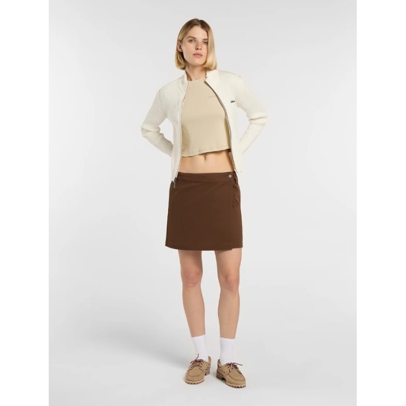 DK0A88PA0TB1 UNION WRAP SKIRT TIMBER BROWN