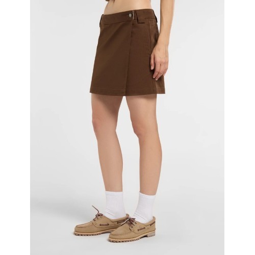 DK0A88PA0TB1 UNION WRAP SKIRT TIMBER BROWN
