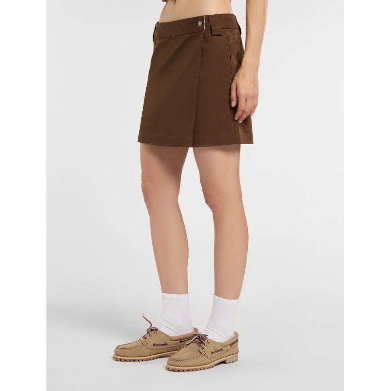DK0A88PA0TB1 UNION WRAP SKIRT TIMBER BROWN