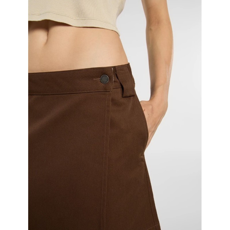 DK0A88PA0TB1 UNION WRAP SKIRT TIMBER BROWN