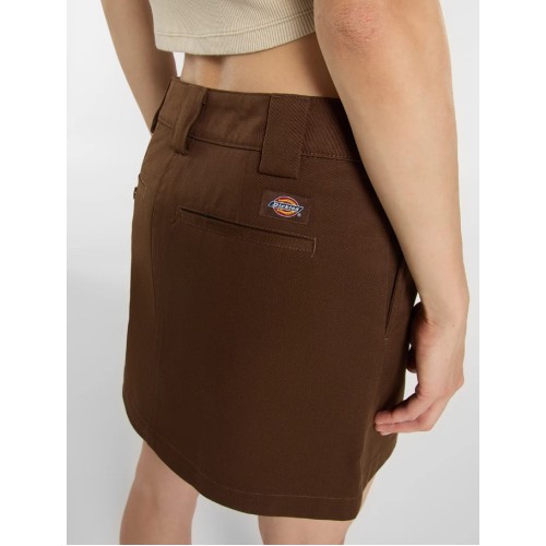 DK0A88PA0TB1 UNION WRAP SKIRT TIMBER BROWN