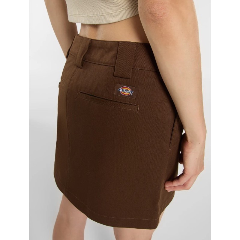DK0A88PA0TB1 UNION WRAP SKIRT TIMBER BROWN