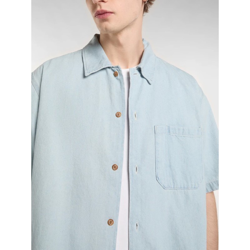 DK0A88PH0FE1 DENIM SS SHIRT FOG BLUE
