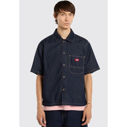 DK0A88PHRIN1 DENIM SS SHIRT RINSED