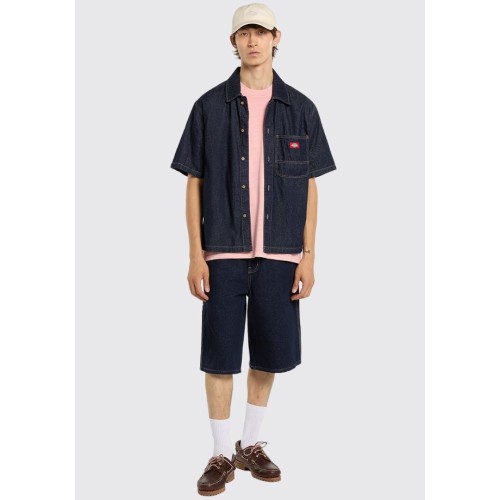DK0A88PHRIN1 DENIM SS SHIRT RINSED