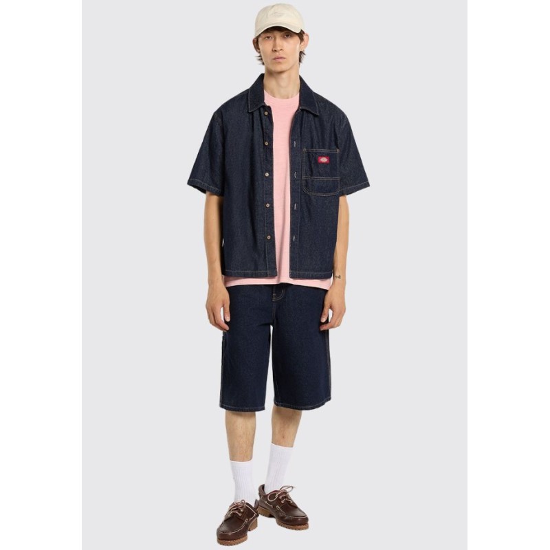 DK0A88PHRIN1 DENIM SS SHIRT RINSED