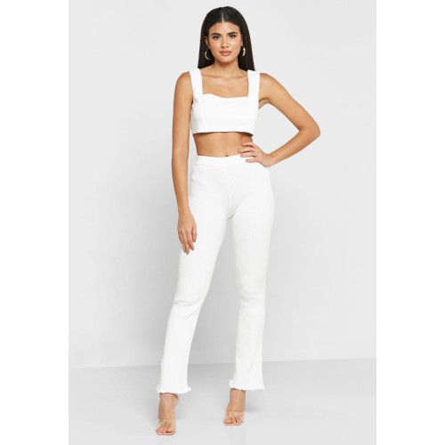 CA0328 GLAMOROUS WOMAN - TROUSERS WHITE