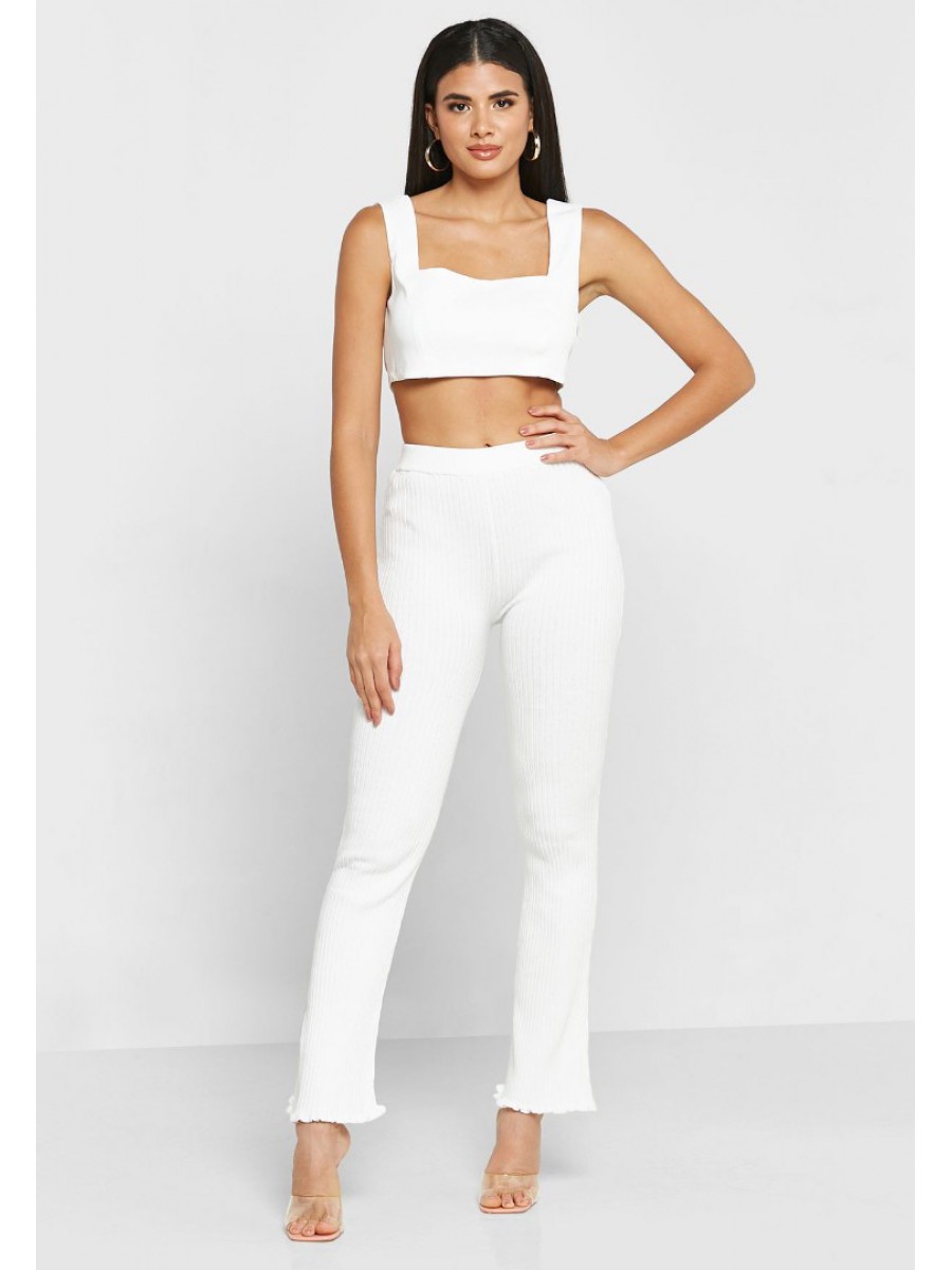 CA0328 GLAMOROUS WOMAN - TROUSERS WHITE