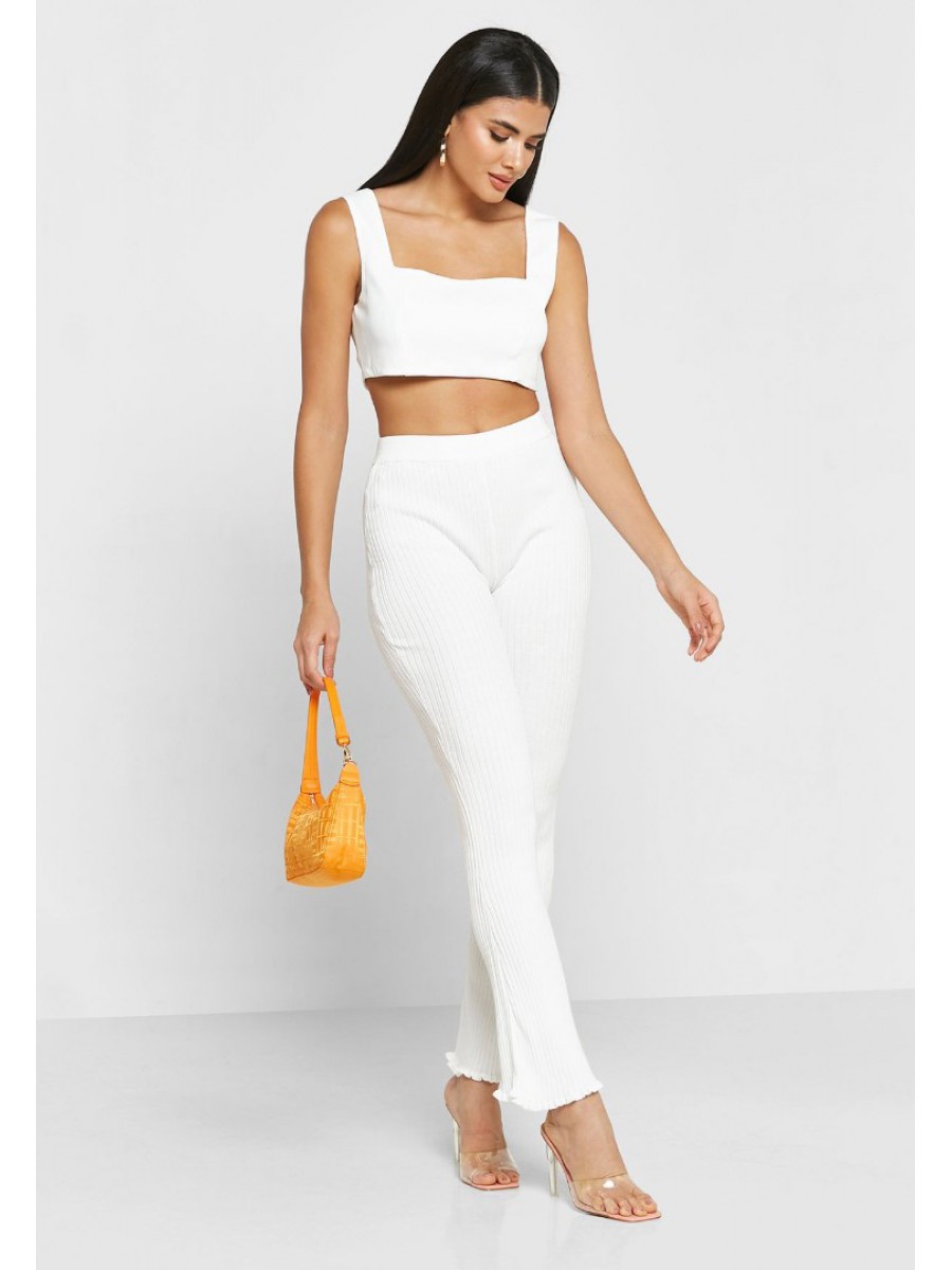 CA0328 GLAMOROUS WOMAN - TROUSERS WHITE