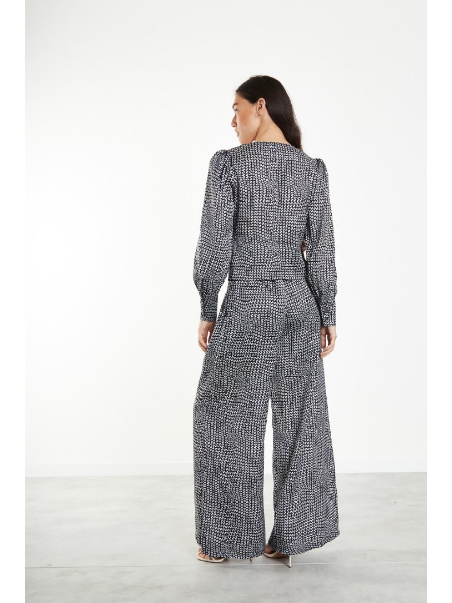 AC2413 GLAMOROUS WOMAN-TROUSERS BLACK