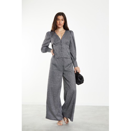 AC2413 GLAMOROUS WOMAN-TROUSERS BLACK