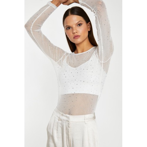 CK6695A CLAMOROUS WOMAN - BODYSUIT WHITE