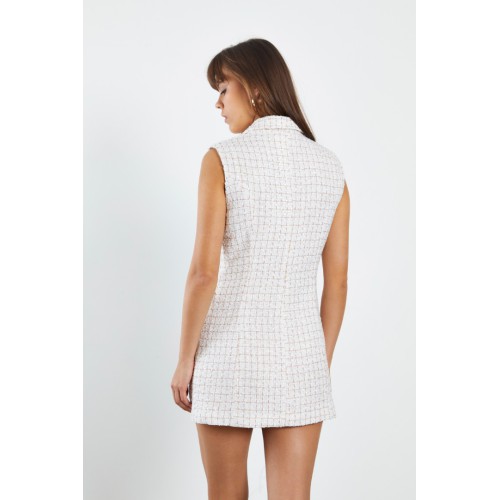 CK6798 GLAMOROUS WOMAN-DRESS WHITE