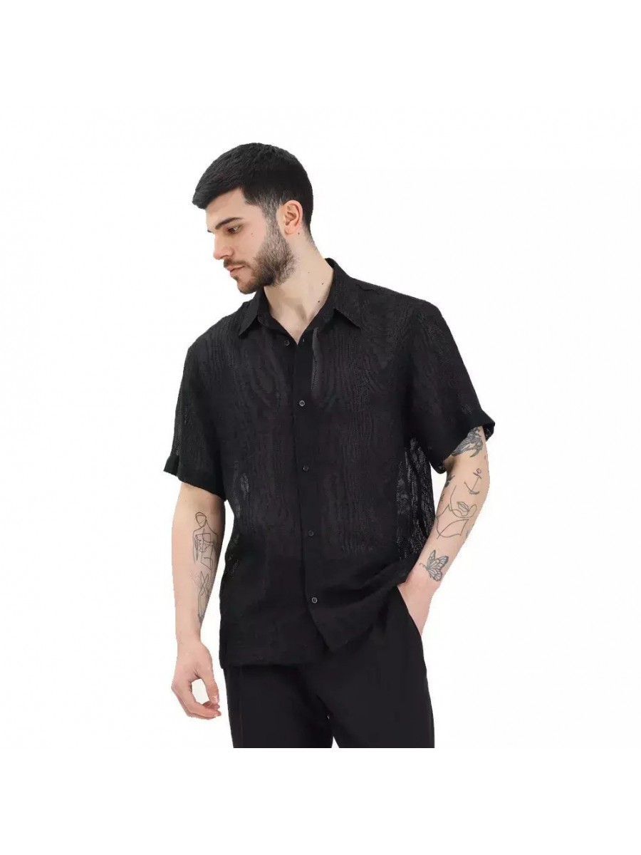 CA3300 IMB MAN - CAMICIA MEZZA MANICA TRASPARE