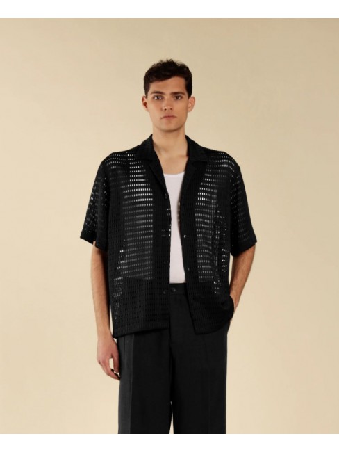 CA3279 IMB MAN - CAMICIA MEZZA MANICA TRAFORATE