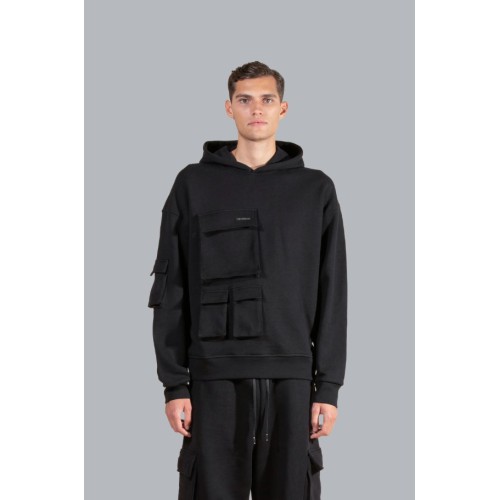 F3125 FELPA OVERSIZE CON CAPPUCCIO