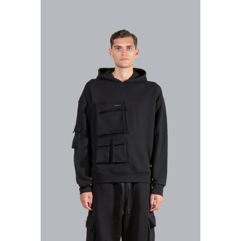 F3125 FELPA OVERSIZE CON CAPPUCCIO