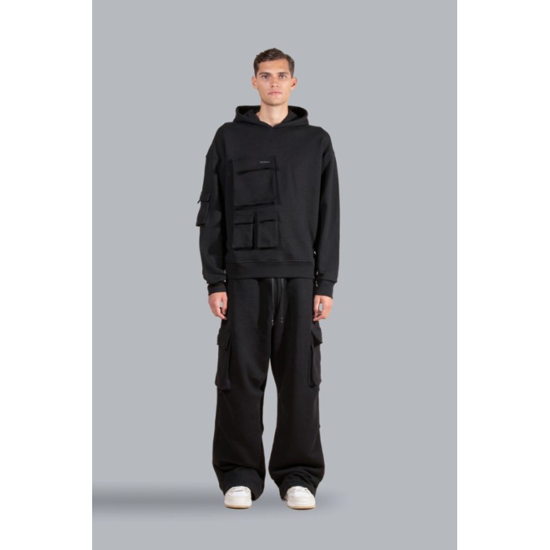 F3125 FELPA OVERSIZE CON CAPPUCCIO