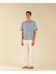 CA3299 IMB MAN- CAMICIA MEZZA MANICA A RIGHE