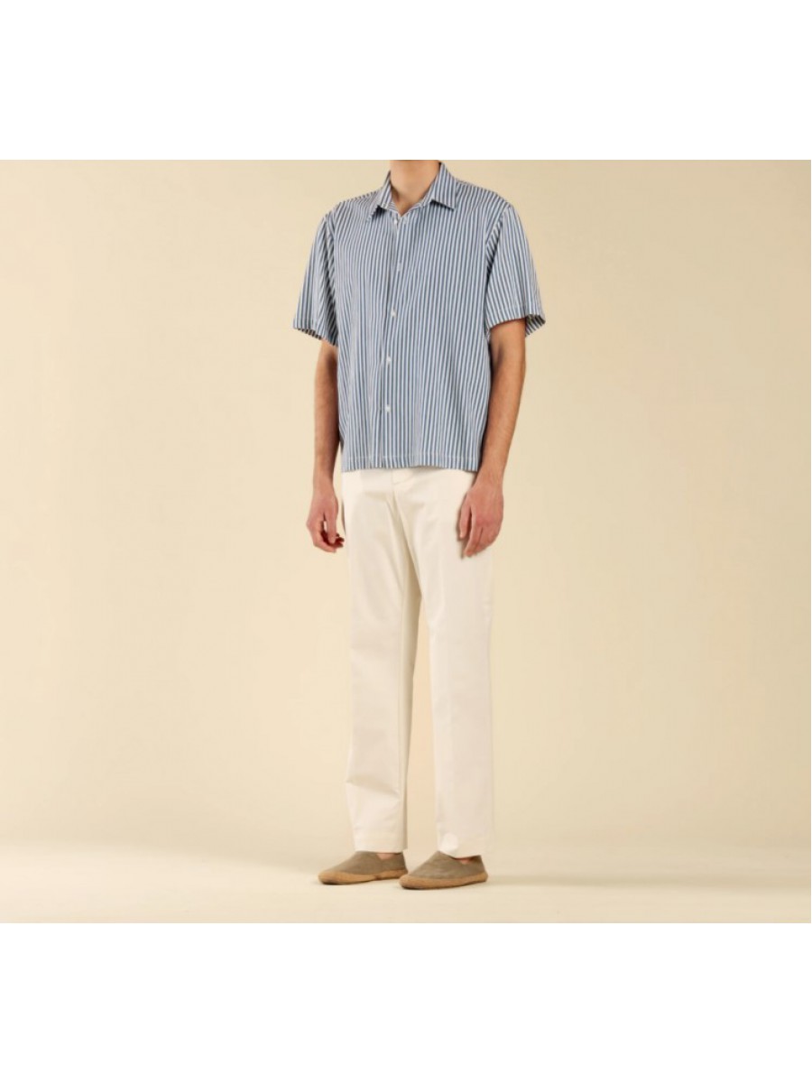 CA3299 IMB MAN- CAMICIA MEZZA MANICA A RIGHE