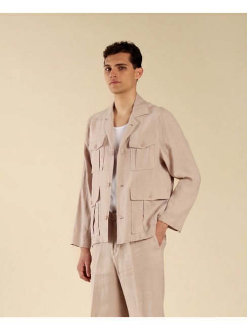 GIA3215 IMB MAN - GIACCA SHARIANA IN LINO