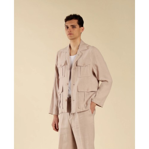 GIA3215 IMB MAN - GIACCA SHARIANA IN LINO