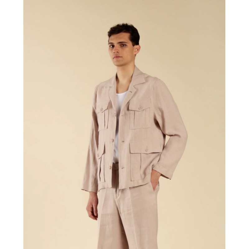 GIA3215 IMB MAN - GIACCA SHARIANA IN LINO