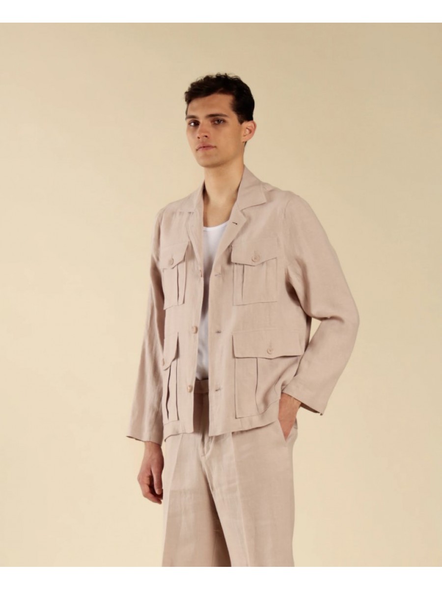 GIA3215 IMB MAN - GIACCA SHARIANA IN LINO