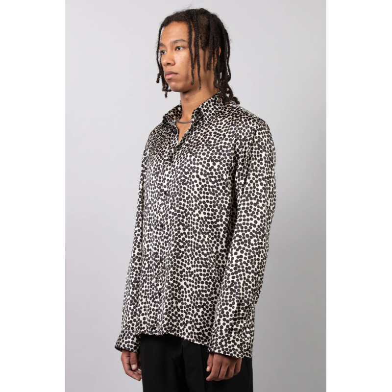 CA2263 IMB MAN - CAMICIA FANTASIA MANICA LUNGA BLACK