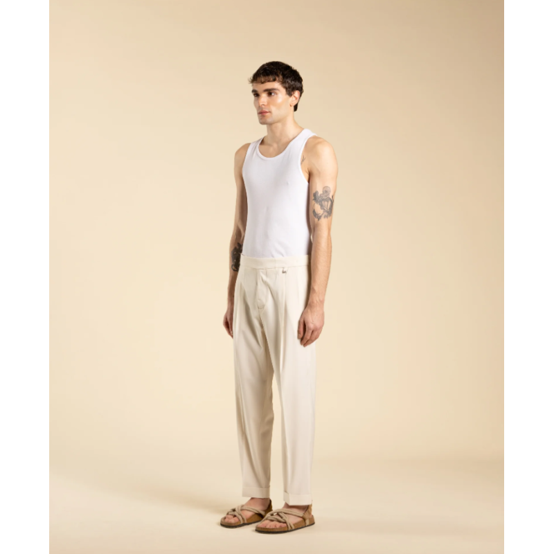 PA3262 IMB MAN- PANTALONE DOPPIA PINCE CON