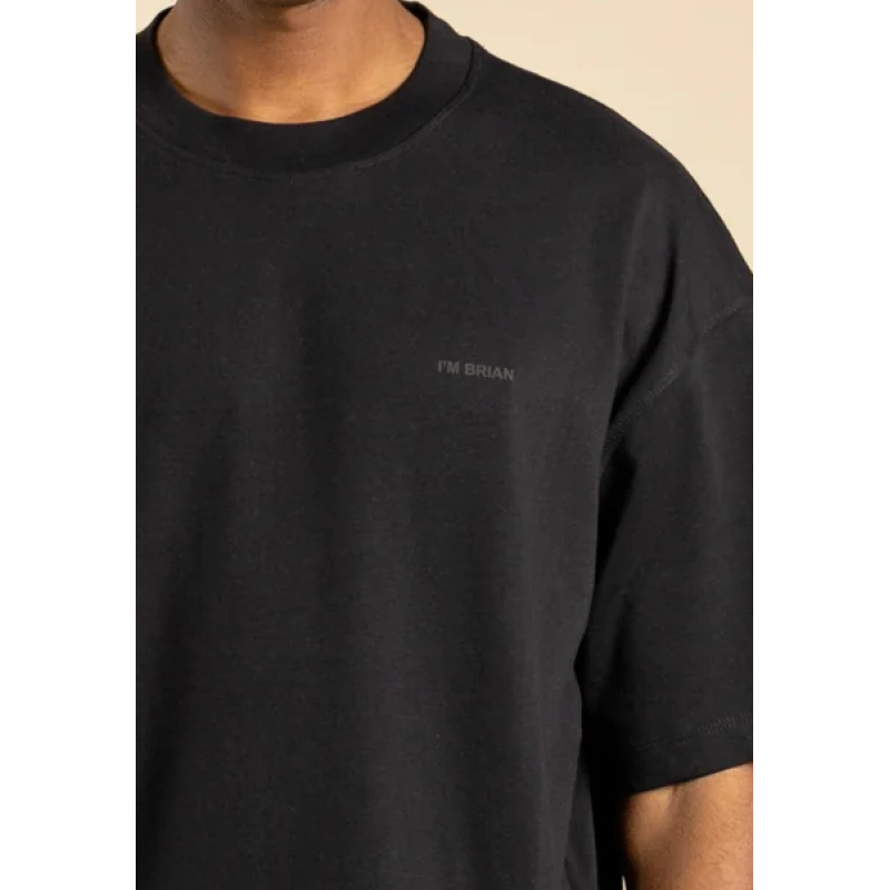 TS3328 IMB MAN - T-SHIRT OVERSIZED CON LOGO BLACK