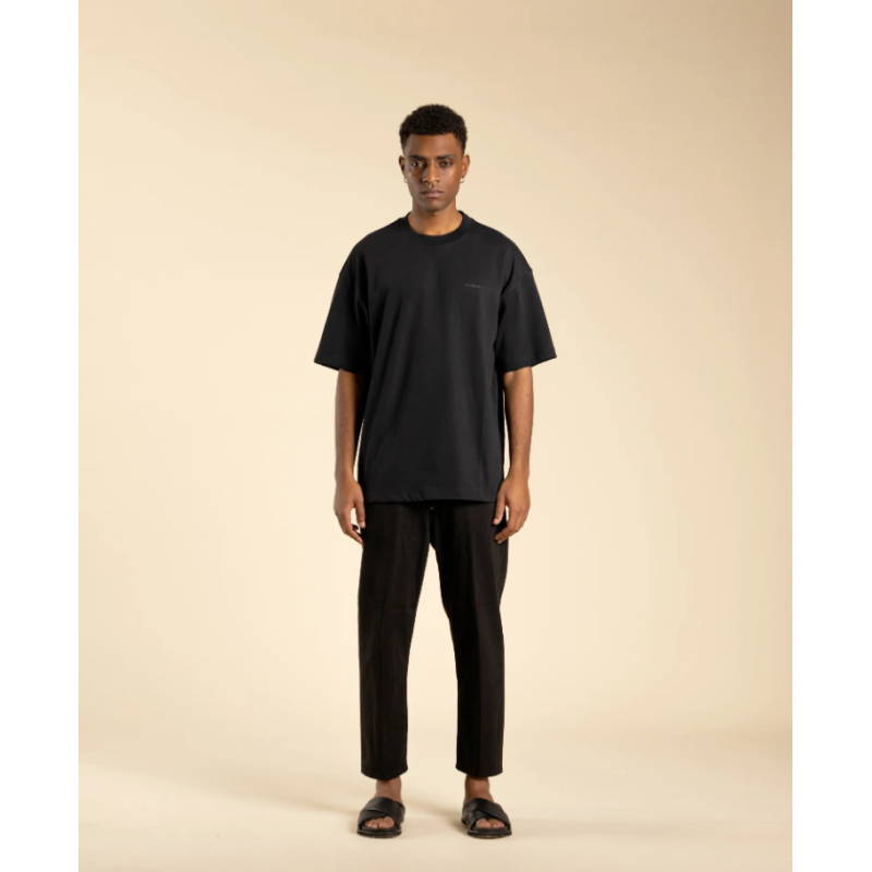 TS3328 IMB MAN - T-SHIRT OVERSIZED CON LOGO BLACK