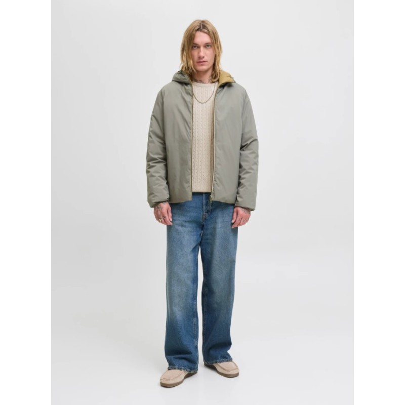 12278785 JJEEMIL KNIT CABLE CREW NECK MOOS