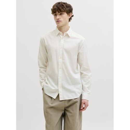 12288595 JJEBREEZE LINEN BLEND SHIRT L/S SN