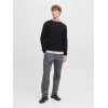 12278785 JJEEMIL KNIT CABLE CREW NECK MOOS