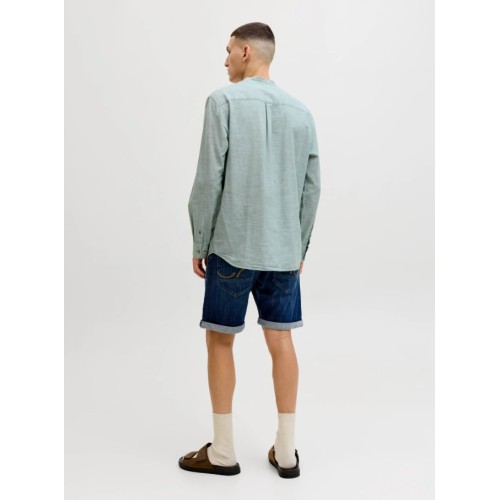 12289184 JJESUMMER LINEN BLEND BAND SHIRT L/S SN